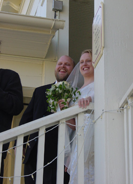 Post-Ceremony gathering at Chautauqua Dining Hall